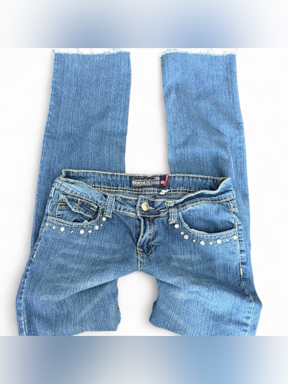 Y2K lowrise rhinestone & studded jeans🎀